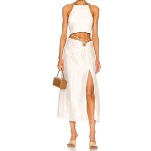 Cult Gaia Nell Midi Skirt in Off White